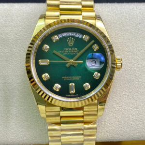 Rolex Day-Date M128238-0069 Yellow Gold EW Factory Gradual Green Dial