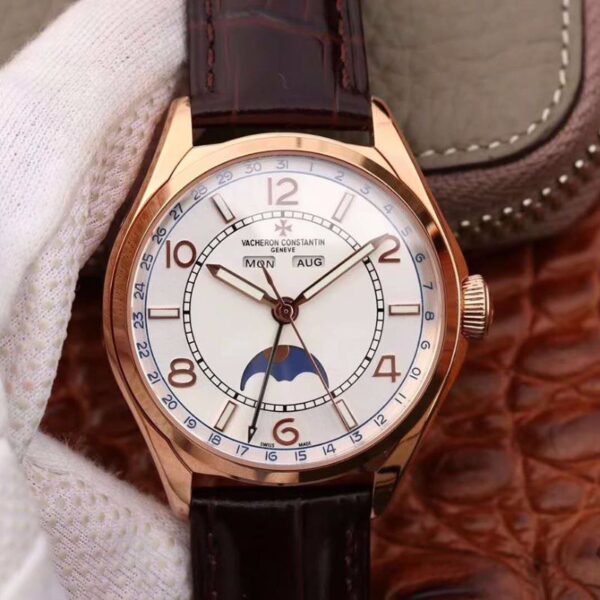 Vacheron Constantin FiftySix Day-Date 4000E/000R/B438 18K Rose Gold White Dial