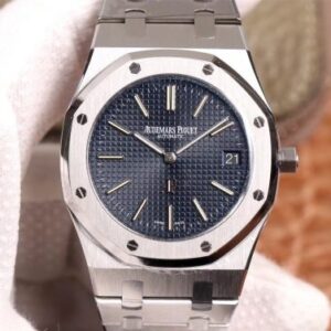 XF Factory Audemars Piguet Royal Oak “JUMBO” Extra-thin 15202ST.OO.1240ST.01 Stainlless Steel Cufflinks Blue “TAPISSERIE” Pattern