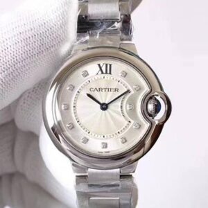 Ballon Bleu De Cartier WE9020 33mm V6 Factory White Dial