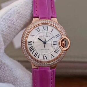 Cartier Ballon Bleu 36MM Rose Gold V9 Factory Silver Dial