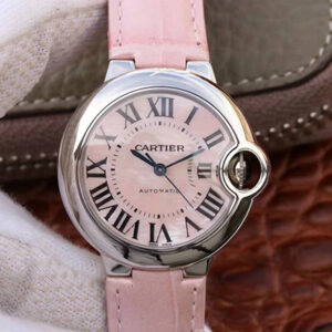 Ballon Bleu De Cartier Ladies 33MM WSBB0002 V6 Factory Pink Dial