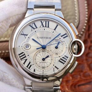 Cartier Ballon Bleu Chronograph W6920076 ZF Factory Silver Dial