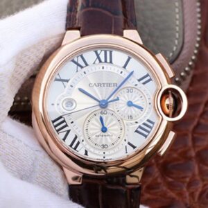 Cartier Ballon Bleu Chronograph W6920074 ZF Factory Silver Dial