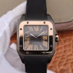Cartier De Santos 100th Anniversary W2020009 RB Factory 18K Rose Gold Black Dial