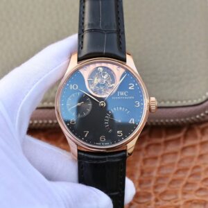 ZF Factory IWC Portuguese Tourbillon IW504210 18K Rose Gold Black Dial
