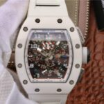Richard Mille RM011 Chronograph KV Factory White Hollow Dial
