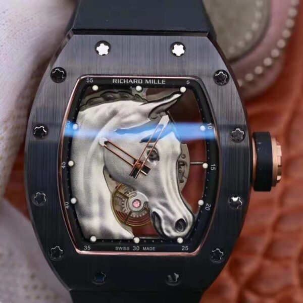 Richard Mille Polo Club Saint Tropez RM52-02 KV Factory White Horse Head Skeleton Dial