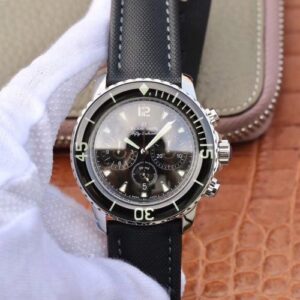 Blancpain Fifty Fathoms Chronographe Flyback 5085F-1130-52A OM Factory Black Nylon Strap Black Dial