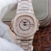 Patek Philippe Nautilus Jumbo 7021/1R-001 Full Paved Diamonds Dial