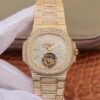 Patek Philippe Nautilus Jumbo 5711 Tourbillon R8 Factory 18K Yellow Gold Diamond Dial