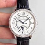 Jaeger-LeCoultre Rendez-Vous 3612420 Black Leather Strap White Dial