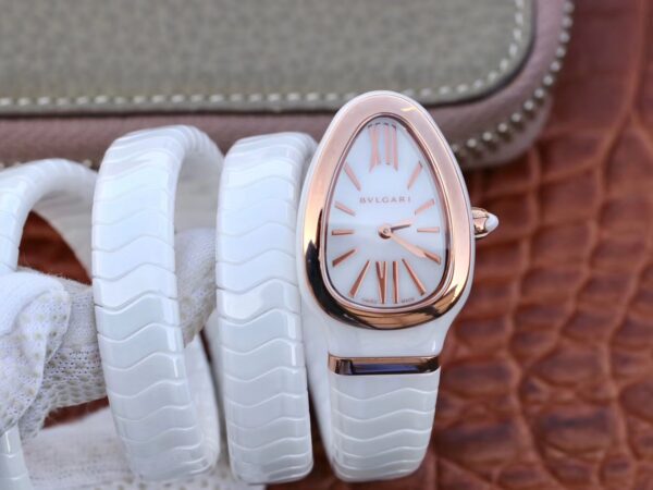 Bvlgari Serpenti Spiga Watch 102886 BV Factory Rose Gold No Diamond