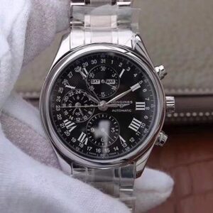 Longines Conquest Classic Chronograph Moonphase Black Dial