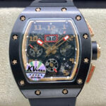 Richard Mille RM011 KV Factory Black Strap Replica Watches - Luxury Replica
