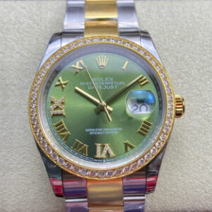 Rolex M126283RBR-0012 Green Dial | US Replica - 1:1 Top quality replica watches factory, super clone Swiss watches.