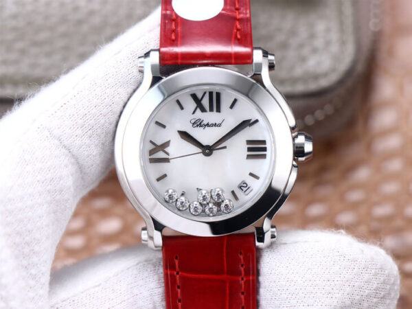 Chopard Happy Sport 278492-9001 YF Factory Red Strap Replica Watches - Luxury Replica