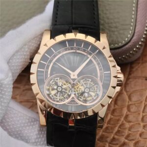 Roger Dubuis Excalibur RDDBEX0280 JB Factory Black Strap Replica Watches - Luxury Replica
