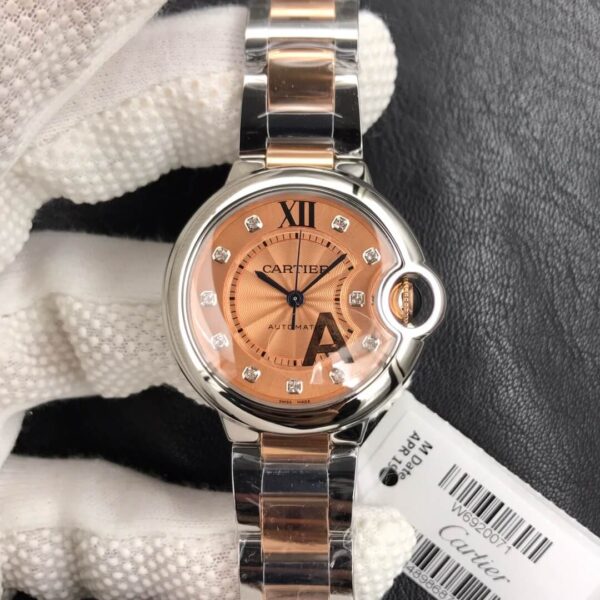 Ballon Bleu De Cartier 33MM V6 Factory Stainless Steel Strap Replica Watches - Luxury Replica