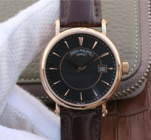 Patek Philippe Calatrava ZF Factory Brown Strap Replica Watches - Luxury Replica