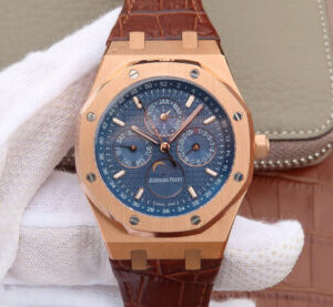 Audemars Piguet Royal Oak Perpetual Calendar 26574 JF Factory Brown Strap Replica Watches - Luxury Replica