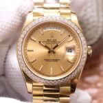 Rolex Day Date M228348RBR-0008 EW Factory Diamond-Set Bezel Replica Watches - Luxury Replica