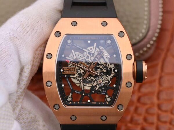Richard Mille RM035 Americas KV Factory Rubber Strap Replica Watches - Luxury Replica