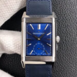 Jaeger LeCoultre Reverso Flip MG Factory Blue Strap Replica Watches - Luxury Replica
