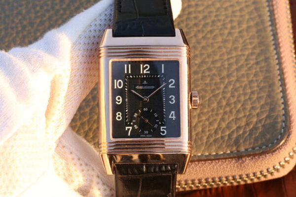 Jaeger LeCoultre Reverso Q3732470 Black Strap Replica Watches - Luxury Replica