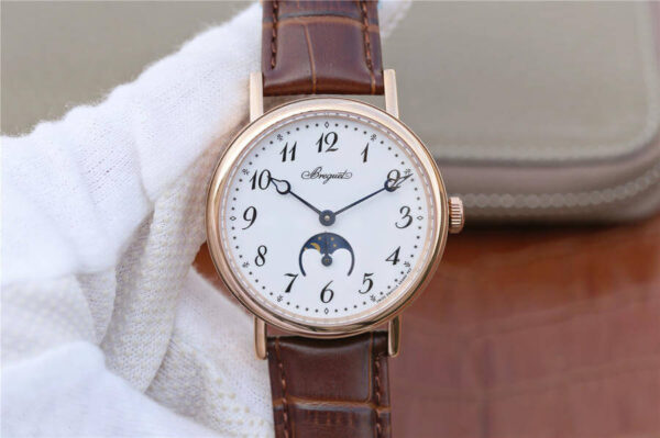 Breguet Classique Moonphase 9087BB TW Factory Brown Strap Replica Watches - Luxury Replica