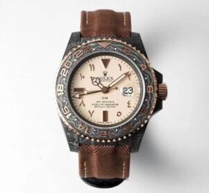Rolex GMT-MASTER II Diw Brown Strap Replica Watches - Luxury Replica