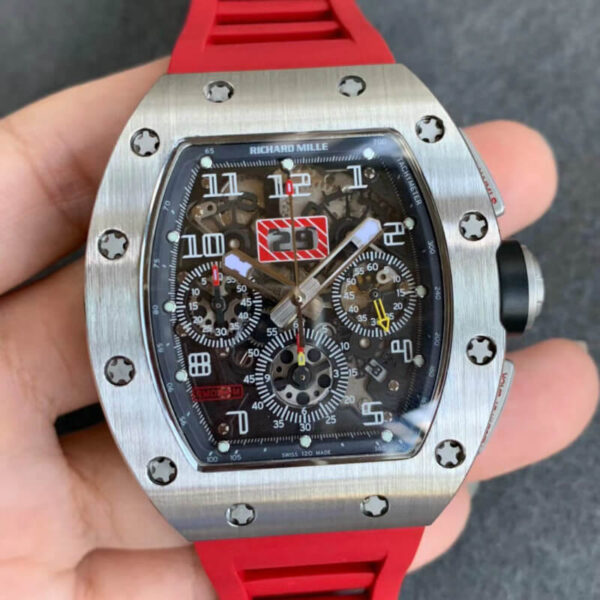 Richard Mille RM011 KV Factory Rubber Strap Replica Watches - Luxury Replica