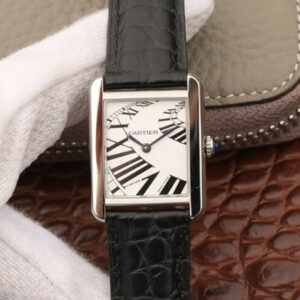 Cartier Tank W5200018 K11 Factory Black Strap Replica Watches - Luxury Replica