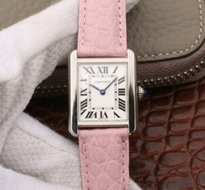 Cartier Tank Ladies K11 Factory Pink Strap Replica Watches - Luxury Replica