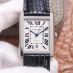 Cartier Tank WSTA0029 V9 Factory Black Strap Replica Watches - Luxury Replica