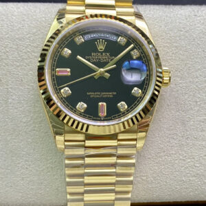 Rolex Day Date 118208 EW Factory Gold Case Replica Watches - Luxury Replica