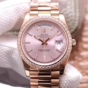 Rolex Day Date M228345RBR-0010 EW Factory Diamond-Set Bezel Replica Watches - Luxury Replica