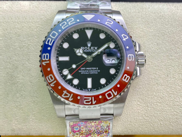Rolex GMT Master II M126710BLRO-0002 Clean Factory Stainless Steel Case Replica Watches - Luxury Replica