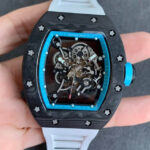 KV Factory Richard Mille RM055 Blue White Strap Super Clone Watch: Price, Pictures, Videos, Reviews.