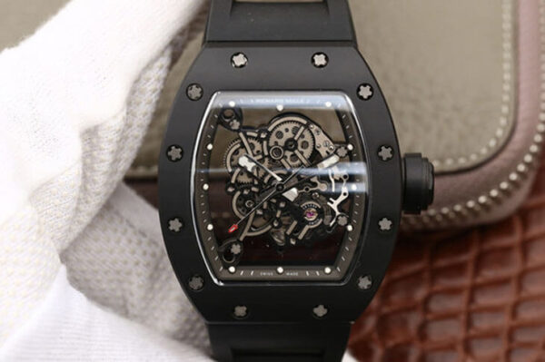 Richard Mille RM055 Black Strap | US Replica - 1:1 Top quality replica watches factory, super clone Swiss watches.