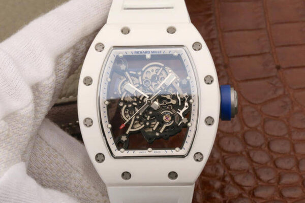 Richard Mille RM055 White Strap | US Replica - 1:1 Top quality replica watches factory, super clone Swiss watches.