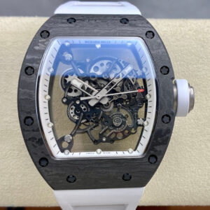 Richard Mille RM-055 Skeleton Dial White Strap | US Replica - 1:1 Top quality replica watches factory, super clone Swiss watches.