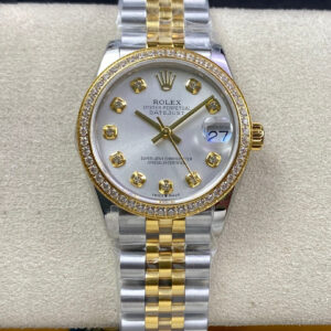 Rolex Datejust M278383RBR-0020 31MM EW Factory Diamond Bezel Replica Watches