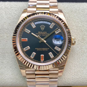 Rolex Day Date Black Dial | US Replica - 1:1 Top quality replica watches factory, super clone Swiss watches.