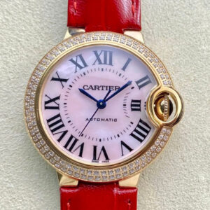 Ballon Bleu De Cartier 33MM WJBB0033 3K Factory Leather Strap Replica Watches