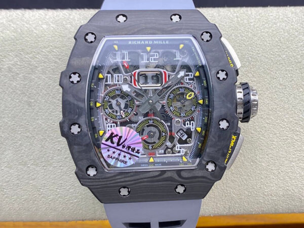 Richard Mille RM-011 KV Factory Purple Strap Replica Watches - Luxury Replica