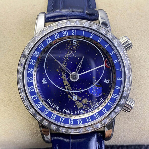 Patek Philippe Grand Complications 6104G-001 AI Factory Blue Strap Replica Watches - Luxury Replica