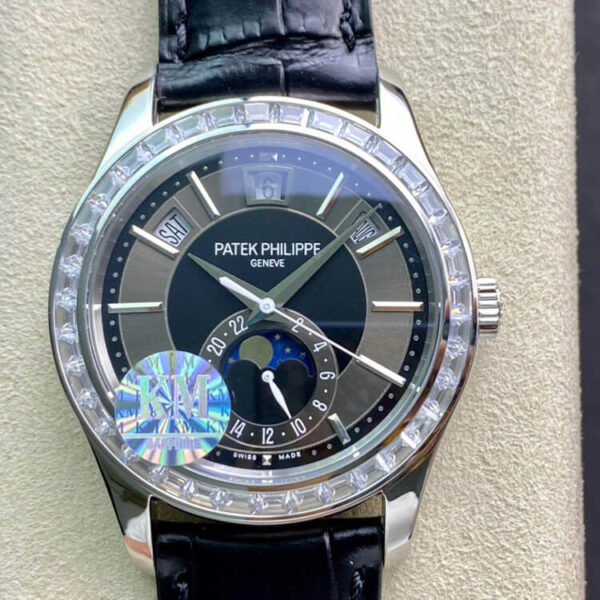 Patek Philippe Grand Complications 5205G KM Factory Leather Strap Replica Watches - Luxury Replica