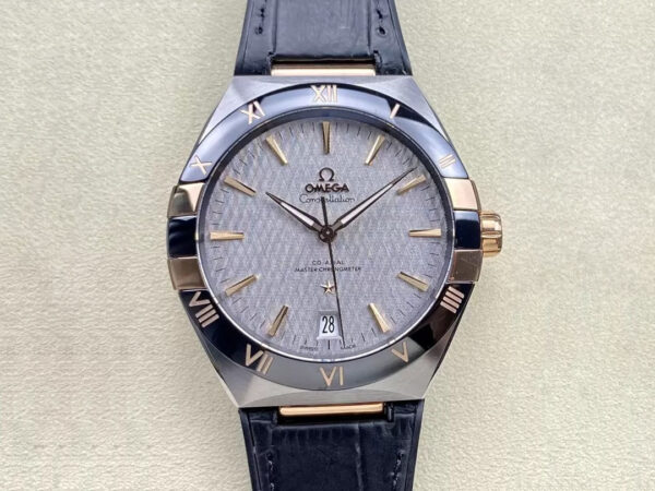 SBF Omega Constellation 131.23.41.21.06.001 VS Factory Black leather strap Replica Watches - Luxury Replica