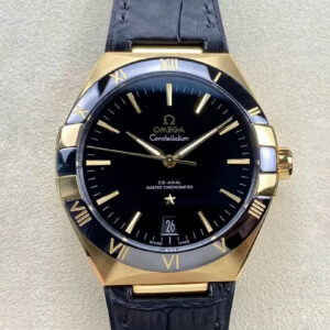 SBF Omega Constellation 131.63.41.21.01.001 VS Factory Black Leather Strap Replica Watches - Luxury Replica